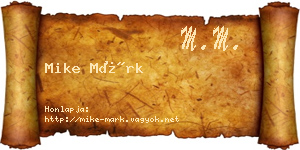 Mike Márk névjegykártya
