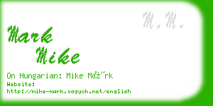 mark mike business card